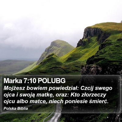 Marka 7:10 POLUBG Bible Verse Image