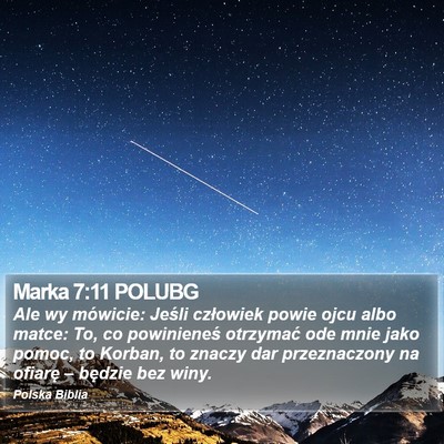 Marka 7:11 POLUBG Bible Verse Image