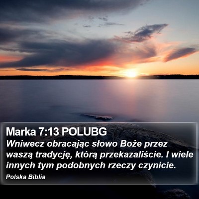 Marka 7:13 POLUBG Bible Verse Image