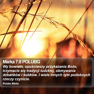 Marka 7:8 POLUBG Bible Verse Image