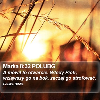 Marka 8:32 POLUBG Bible Verse Image