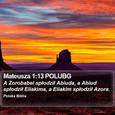 Mateusza 1:13 POLUBG Bible Verse Image