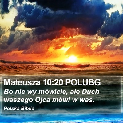 Mateusza 10:20 POLUBG Bible Verse Image
