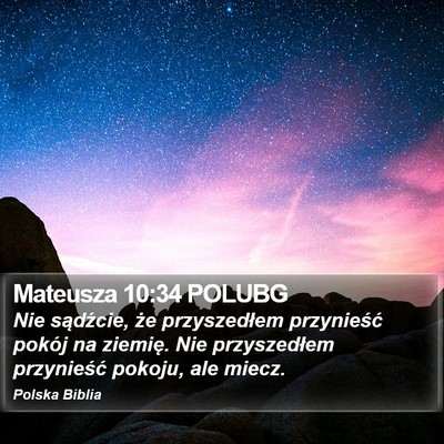 Mateusza 10:34 POLUBG Bible Verse Image