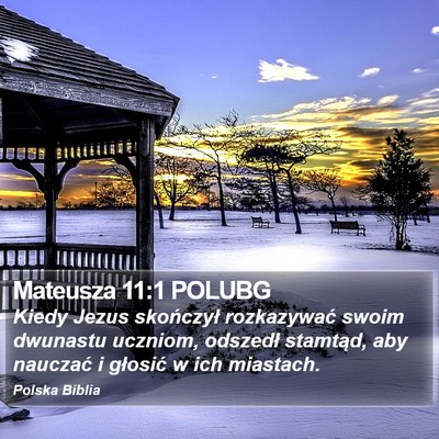 Mateusza 11:1 POLUBG Bible Verse Image