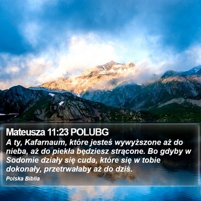 Mateusza 11:23 POLUBG Bible Verse Image