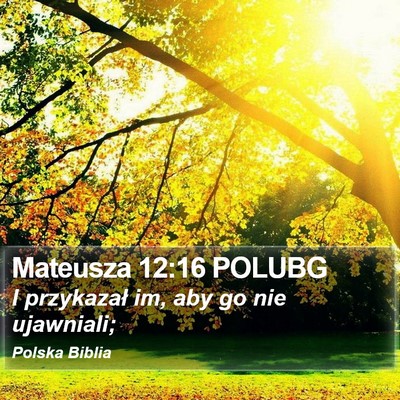 Mateusza 12:16 POLUBG Bible Verse Image