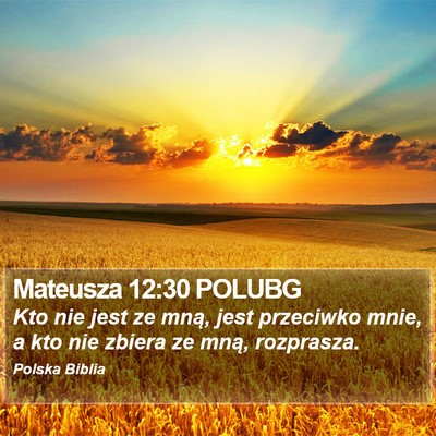 Mateusza 12:30 POLUBG Bible Verse Image