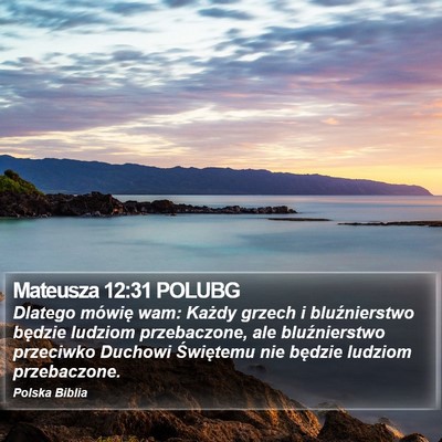 Mateusza 12:31 POLUBG Bible Verse Image