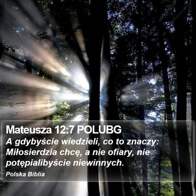Mateusza 12:7 POLUBG Bible Verse Image
