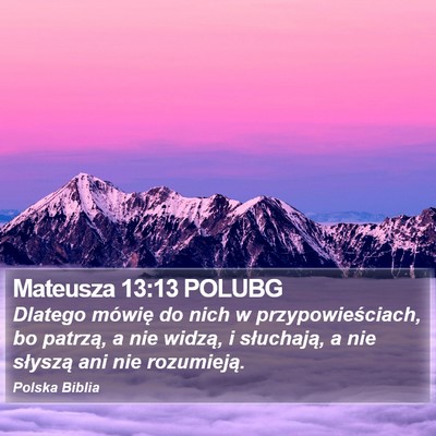 Mateusza 13:13 POLUBG Bible Verse Image