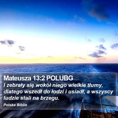 Mateusza 13:2 POLUBG Bible Verse Image