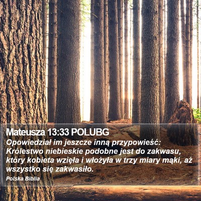 Mateusza 13:33 POLUBG Bible Verse Image