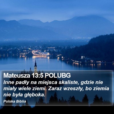 Mateusza 13:5 POLUBG Bible Verse Image