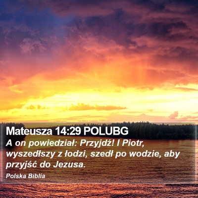 Mateusza 14:29 POLUBG Bible Verse Image