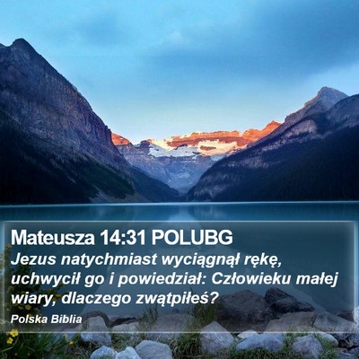 Mateusza 14:31 POLUBG Bible Verse Image