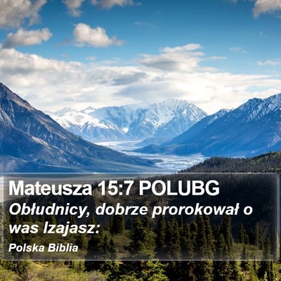 Mateusza 15:7 POLUBG Bible Verse Image