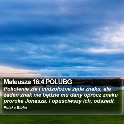 Mateusza 16:4 POLUBG Bible Verse Image