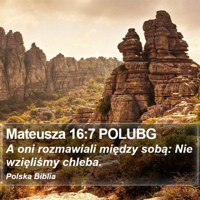 Mateusza 16:7 POLUBG Bible Verse Image