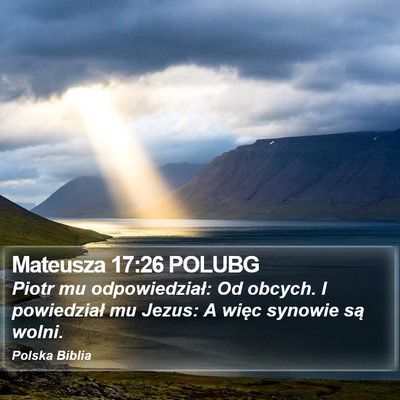 Mateusza 17:26 POLUBG Bible Verse Image