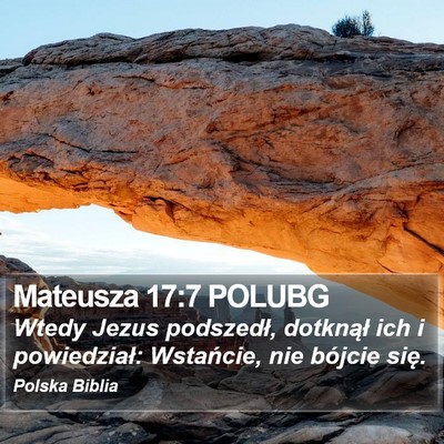Mateusza 17:7 POLUBG Bible Verse Image
