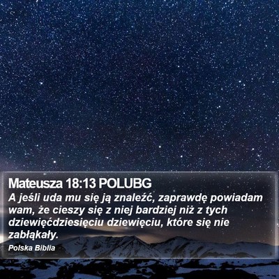 Mateusza 18:13 POLUBG Bible Verse Image