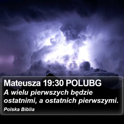 Mateusza 19:30 POLUBG Bible Verse Image