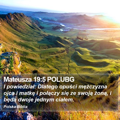 Mateusza 19:5 POLUBG Bible Verse Image