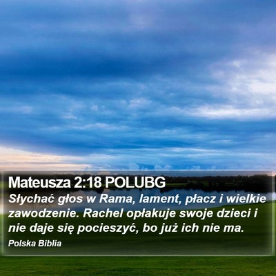 Mateusza 2:18 POLUBG Bible Verse Image