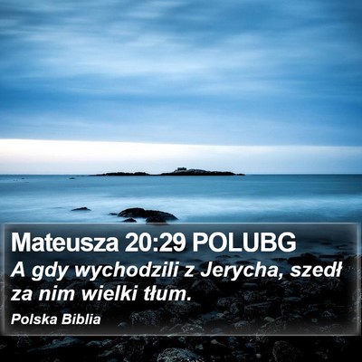 Mateusza 20:29 POLUBG Bible Verse Image