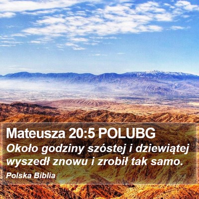 Mateusza 20:5 POLUBG Bible Verse Image