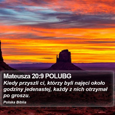 Mateusza 20:9 POLUBG Bible Verse Image