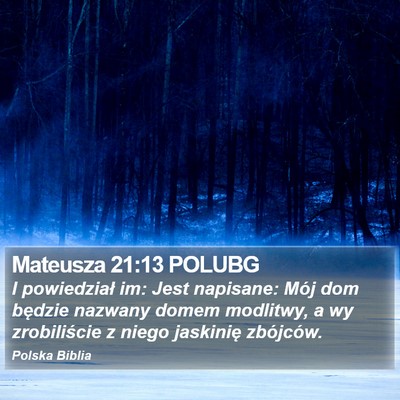 Mateusza 21:13 POLUBG Bible Verse Image