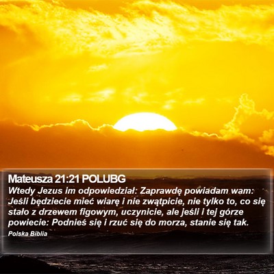 Mateusza 21:21 POLUBG Bible Verse Image