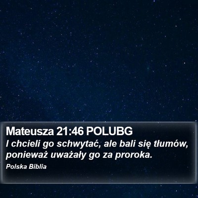 Mateusza 21:46 POLUBG Bible Verse Image