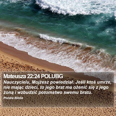 Mateusza 22:24 POLUBG Bible Verse Image