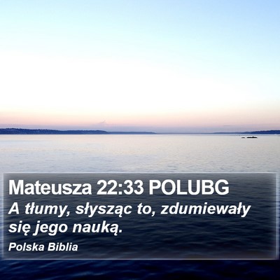 Mateusza 22:33 POLUBG Bible Verse Image
