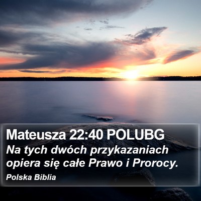 Mateusza 22:40 POLUBG Bible Verse Image