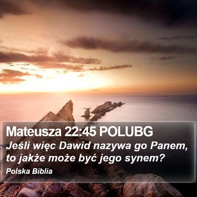 Mateusza 22:45 POLUBG Bible Verse Image