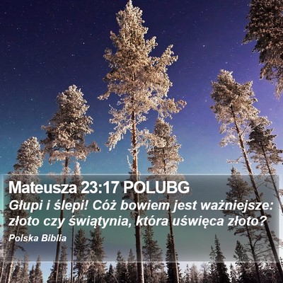 Mateusza 23:17 POLUBG Bible Verse Image