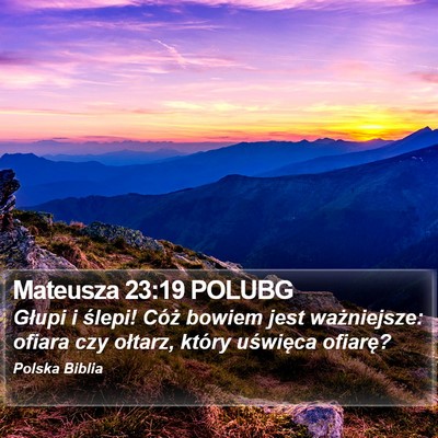 Mateusza 23:19 POLUBG Bible Verse Image