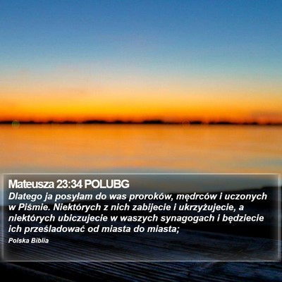 Mateusza 23:34 POLUBG Bible Verse Image