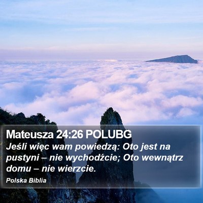 Mateusza 24:26 POLUBG Bible Verse Image