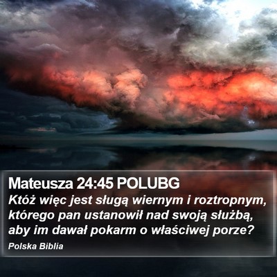 Mateusza 24:45 POLUBG Bible Verse Image