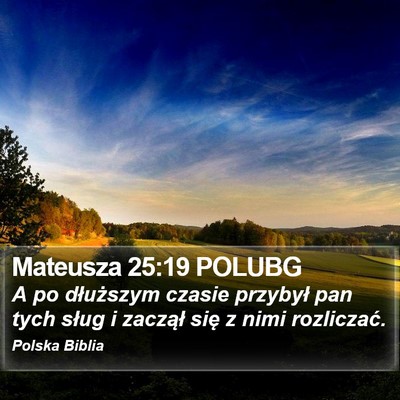 Mateusza 25:19 POLUBG Bible Verse Image