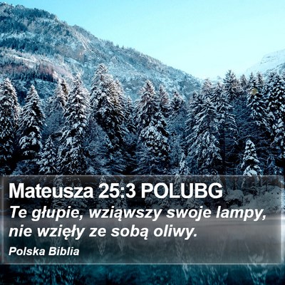 Mateusza 25:3 POLUBG Bible Verse Image