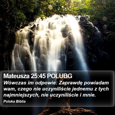 Mateusza 25:45 POLUBG Bible Verse Image