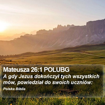 Mateusza 26:1 POLUBG Bible Verse Image