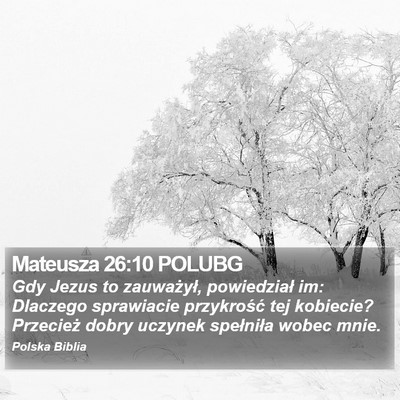 Mateusza 26:10 POLUBG Bible Verse Image
