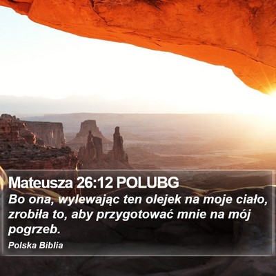 Mateusza 26:12 POLUBG Bible Verse Image